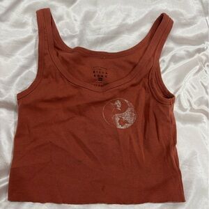 Billabong Rust Cropped Graphic Tank
